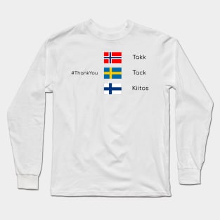 Thank you - scandinavia Long Sleeve T-Shirt